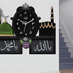 Attractionz Black Textured Oval Contemporary Wall Clock-picture-14