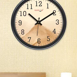 RANDOM Revoke Black & Brown Printed Contemporary Wall Clock image 1