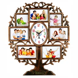 Attractionz Beige Textured Analogue Contemporary Wall Clock-picture-17