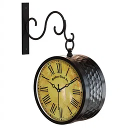 RANDOM Black & Green Vintage Metal Round Wall Clock image 1