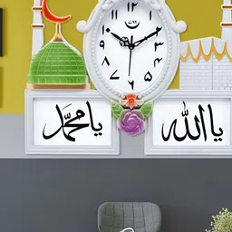 Attractionz White & Black Round Shaped Traditional Analogue Wall Clock-image-50