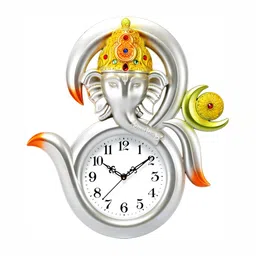 Attractionz Silver-Toned Round Analogue Wall Clock-image-49
