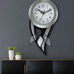 Attractionz Silver-Toned Round Contemporary Analogue Wall Clock-image-94