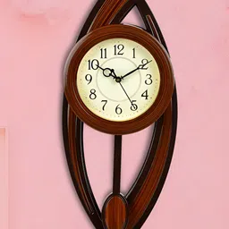 Attractionz Brown Round Analogue Pendulum Wall Clock-picture-13