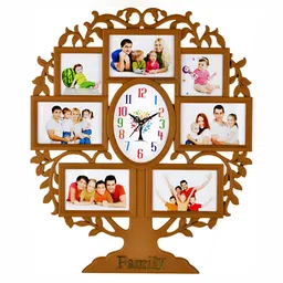 Attractionz Brown Tectured Round Analogue Wall Clock-picture-24