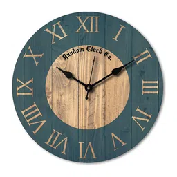 RANDOM Green & Brown Printed Analogue Contemporary Round Wall Clock image 2