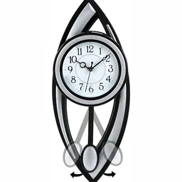 Attractionz Silver-Toned & White Textured Round Shaped Contemporary Wall Clock image 3