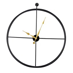 Aapno Rajasthan Black Numberless Analogue Contemporary Wall Clock image 2