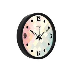 RANDOM Pink & Blue Printed Analogue Contemporary Round Wall Clock image 3
