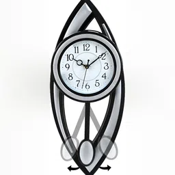 Attractionz Silver-Toned Contemporary Round Shaped Analogue Wall Clock image 5