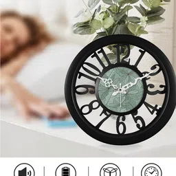 RANDOM Black & Green Printed Contemporary Analogue Wall Clock image 4