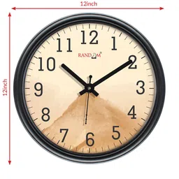 RANDOM Revoke Black & Brown Printed Contemporary Wall Clock image 5