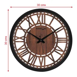 RANDOM Brown & Black Contemporary Wall Clock image 5