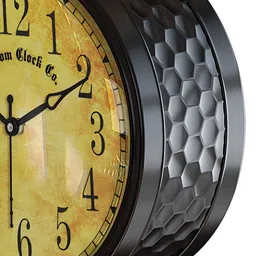 RANDOM Black & Green Vintage Metal Round Wall Clock image 5