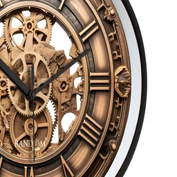 RANDOM Black & Black Printed Round Contemporary Wall Clock image 2