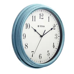 Titan Blue & White Printed Analogue Contemporary Wall Clock image 2