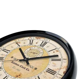RANDOM Beige & Black Printed 30 CM Traditional Analogue Wall Clock image 4