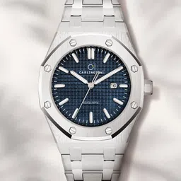 CARLINGTON Men Bracelet Style Straps Analogue Watch Exclusive 8866 Steel Blue-picture-21