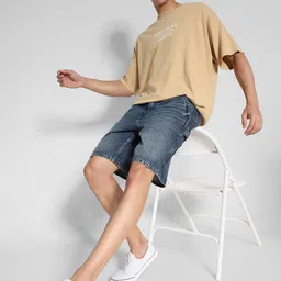 AMERICAN EAGLE OUTFITTERS Men Washed Denim Shorts Technology image 4