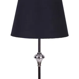 kp lamps store Black Cotton Shade Club Floor Lamp With Aluminium Base image 5