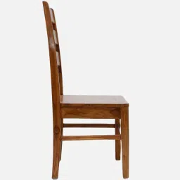 dzyn furnitures Cresta Solid Wood Dining Chairs In Teak Finish (Set of 2) image 5