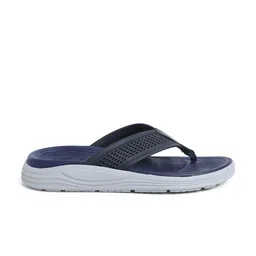 The Roadster Lifestyle Co. Men Navy Blue Textured Thong Flip-Flops image 3