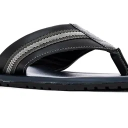 Khadims Men Black & White Thong Flip-Flops image 3