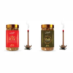 THE RUPAWAT Perfumery House 2-pcs Brown Redrose & Oudh Dhoop Sticks image 1
