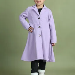 MINI & MING Girls Single-Breasted Notched Lapel Collar Princess Long Coat-picture-14