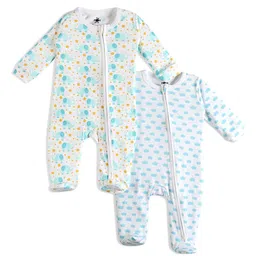 The Mom Store Infants Pack Of 2 Printed Cotton Sleepsuit-picture-50