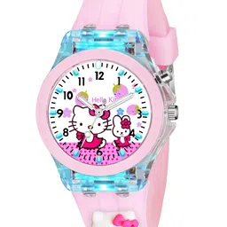 SWADESI STUFF Girls Round Analogue Watch MULTI LIGHT PINK KITTY-picture-41