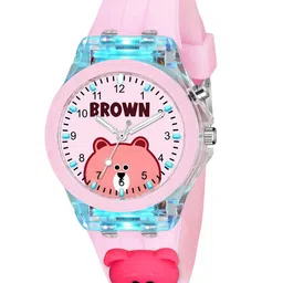 SWADESI STUFF Girls Round Analogue Watch MULTI LIGHT PINK PANDA-picture-32