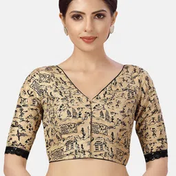 Studio Shringaar Warli Art Printed Saree Blouse-picture-43