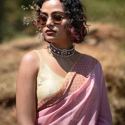 Suta Beige Solid Saree Blouse-image-12