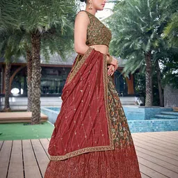 Chandbaali Embellished Mirror Work Detail Ready to Wear Lehenga & Blouse With Dupatta image 5