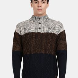 t-base Men Colourblocked Wool Pullover-picture-39