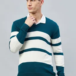 Club York Striped V-Neck Regular Pullover-picture-18
