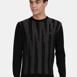 t-base Men Striped Pullover with Fuzzy Detail-picture-12