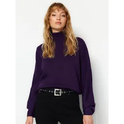 Trendyol Ribbed Turtle Neck Acrylic Pullover image 2