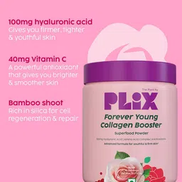 PLIX THE PLANT FIX Set of 2 Collagen Supplement Powder for Youthful Glow 150 g each - Rose image 3