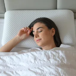 Sleepsia Set of 4 White Solid Memory Foam Soft Bed Pillow image 3