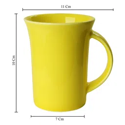 Ariane Yellow Handcrafted Solid Set of 2 Porcelain Mugs image 3