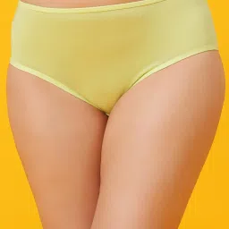 Clovia Womens Yellow Cotton Graphic Print Mid Waist Hipster Panty-image-66