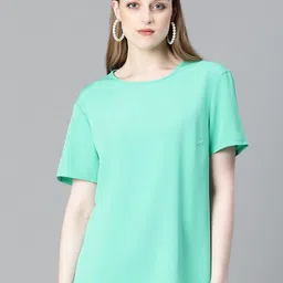 Oxolloxo Round Neck Short Sleeves Regular Top-picture-23