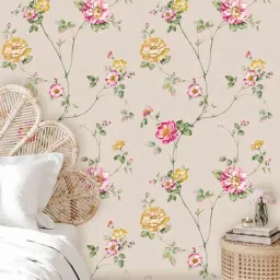 shaakh Trail Of Vintage Roses (48X30In) Self-Adhesive Wallpaper-picture-11