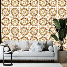 Wallpics White Abstract Printed Self-Adhesive Wallpaper-image-1