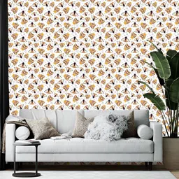 Wallpics White & Brown Abstract Printed Self-Adhesive Wallpaper-picture-19
