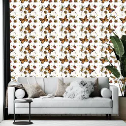 Wallpics White & Brown Printed Self-Adhesive Wallpaper-picture-20