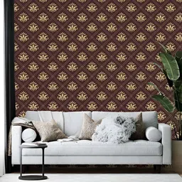 Wallpics Brown & Beige Ethnic Motifs Printed Self-Adhesive Wallpaper-picture-32