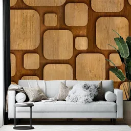 Wallpics Brown Printed Self-Adhesive Wallpaper Sticker-image-0